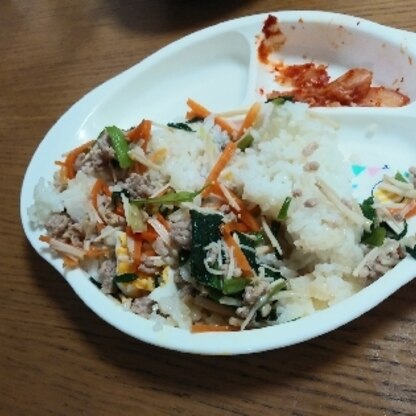 すみません、トイレ行っている間に子供が混ぜて食べちゃって…笑
味はとっても美味しかったです！
レシピありがとうございました！！